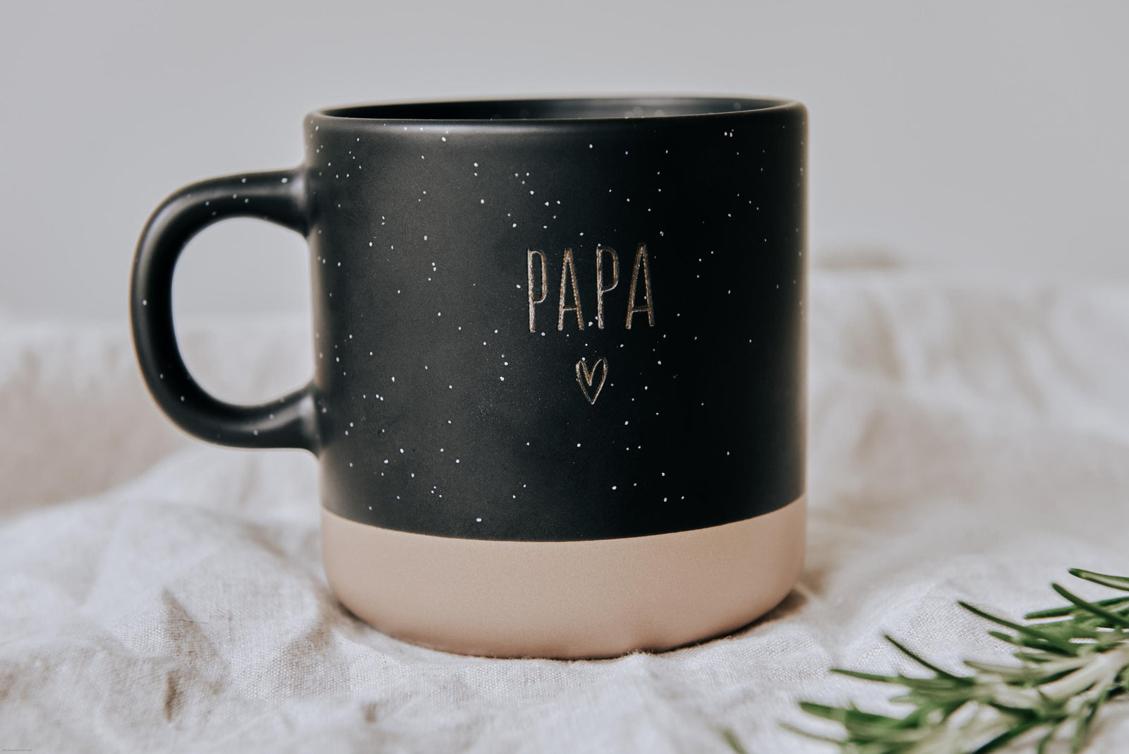 Ceramic dad mug personalized | Father's Day gift | Stoneware mug with your own engraving | Natural base