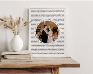 Father s Day Gift Father of the Bride Gift Framed Song Lyrics Art Wedding Gifts for Parents from Daughter Gift, Gift for Her Anniversary