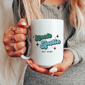Custom Pregnancy Reveal Mug for New Aunt and Uncle, Aunt and Uncle Pregnancy Announcement, New Auntie New Uncle Gift Mug Set, New Uncle Mug