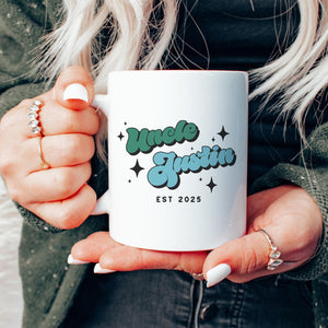 Custom Pregnancy Reveal Mug for New Aunt and Uncle, Aunt and Uncle Pregnancy Announcement, New Auntie New Uncle Gift Mug Set, New Uncle Mug