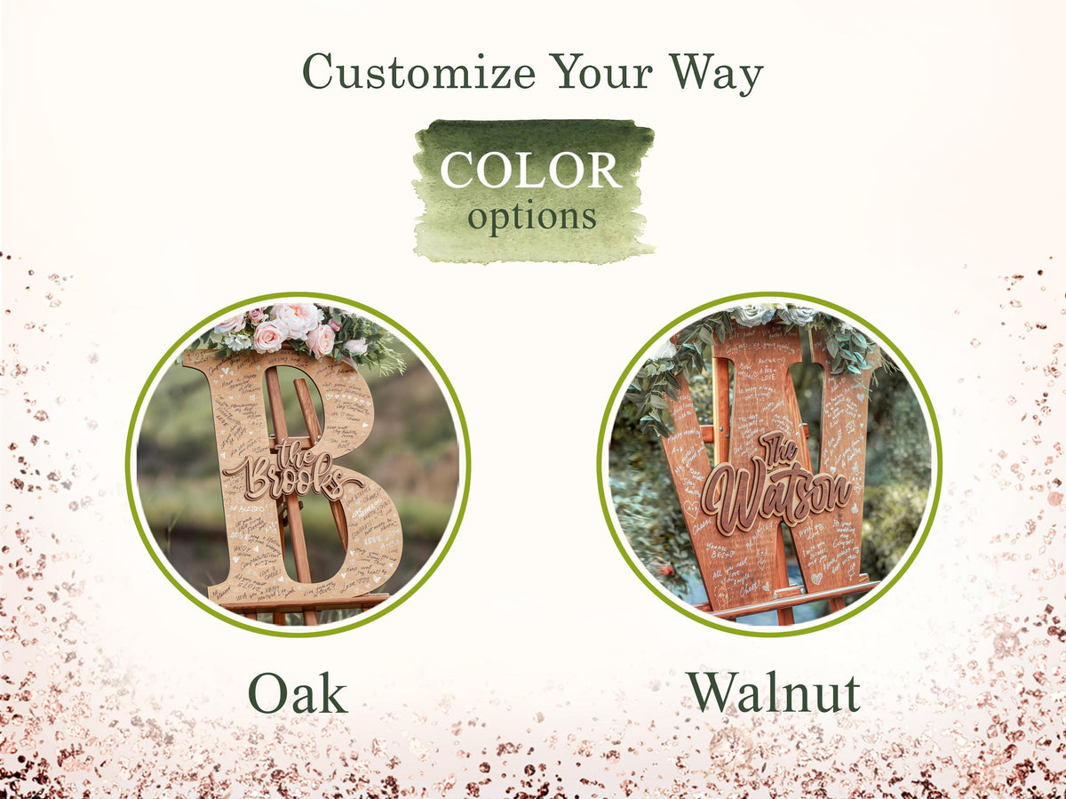 Wooden Name Sign Custom Letter a Guest Book Wedding Guest Book Alternative Guest Book Alternative Wedding Letter Guest Book Alternative