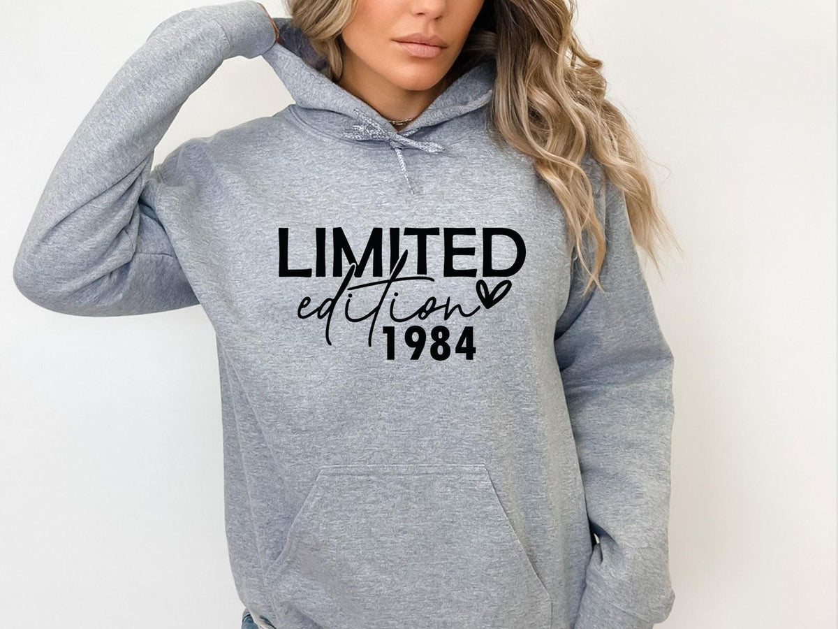 Birthday Hoodie, Personalised Hoodie, 40th Birthday Jumper, 1985 Hoodie, 50th Birthday Gift, 1965 Jumper, Limited Edition Top, 1975 Jumper