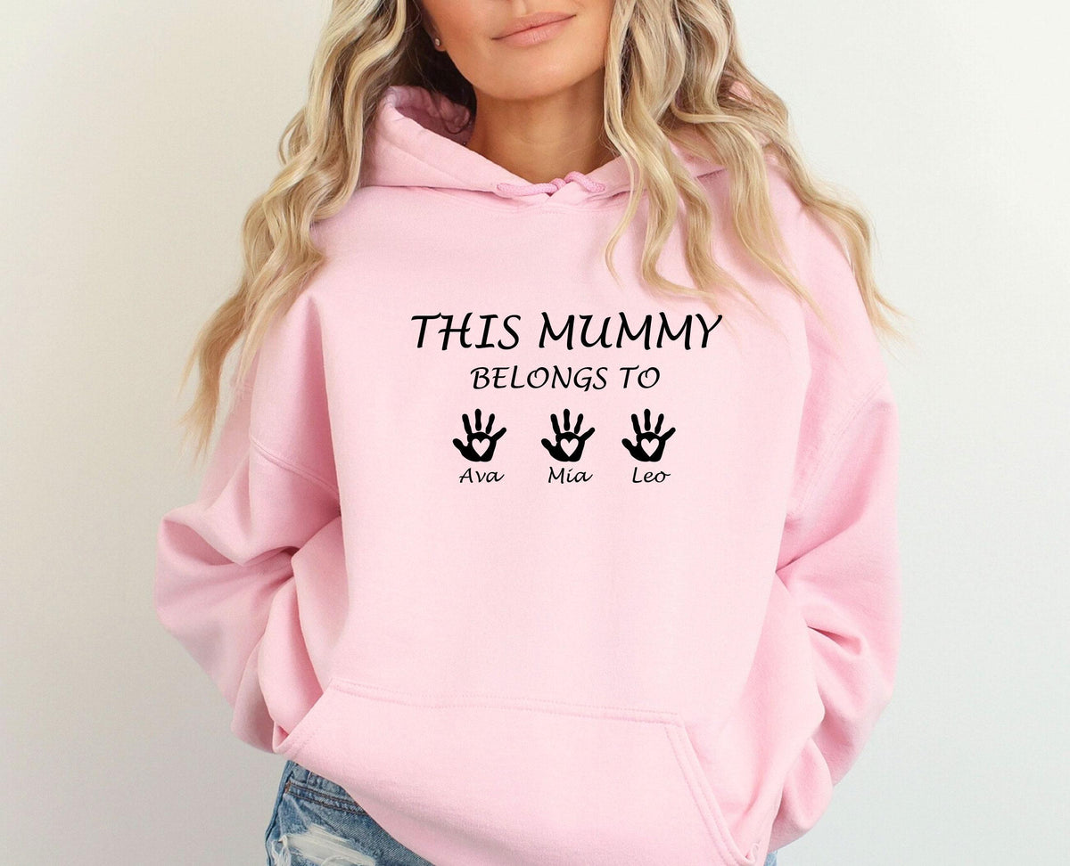 This Mummy Belongs, Custom Mama Hoodie, Personalised Mum, Mummy Gift, New Mom Gift, Mother's Day Gift, Mothers Day Hoodie, Mum Birthday Gift