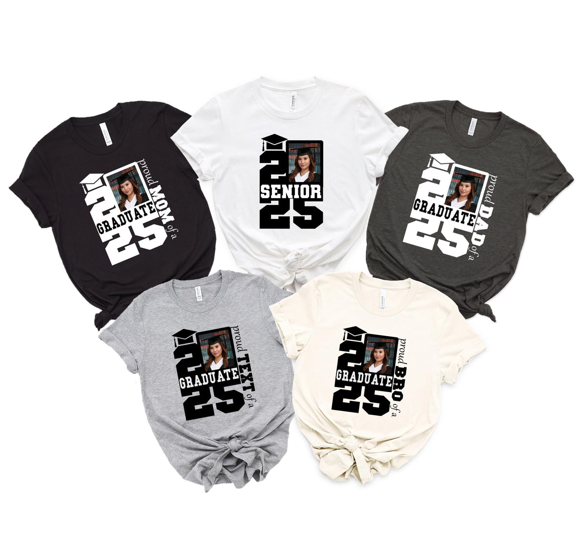 Proud Family Custom Graduation 2025 Shirt,Personalized Graduation Family Shirts,Group Graduation Photo Shirt,Family of Class of 2025 Shirt