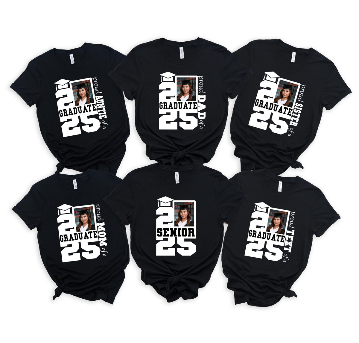 Proud Family Custom Graduation 2025 Shirt,Personalized Graduation Family Shirts,Group Graduation Photo Shirt,Family of Class of 2025 Shirt