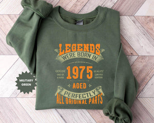 Custom Vintage Legends Were Born in 1975 Shirt For Men, 50th Birthday Gifts, 50 Birthday Shirt, 50th Gifts Ideas For Him, Birthday Party Tee