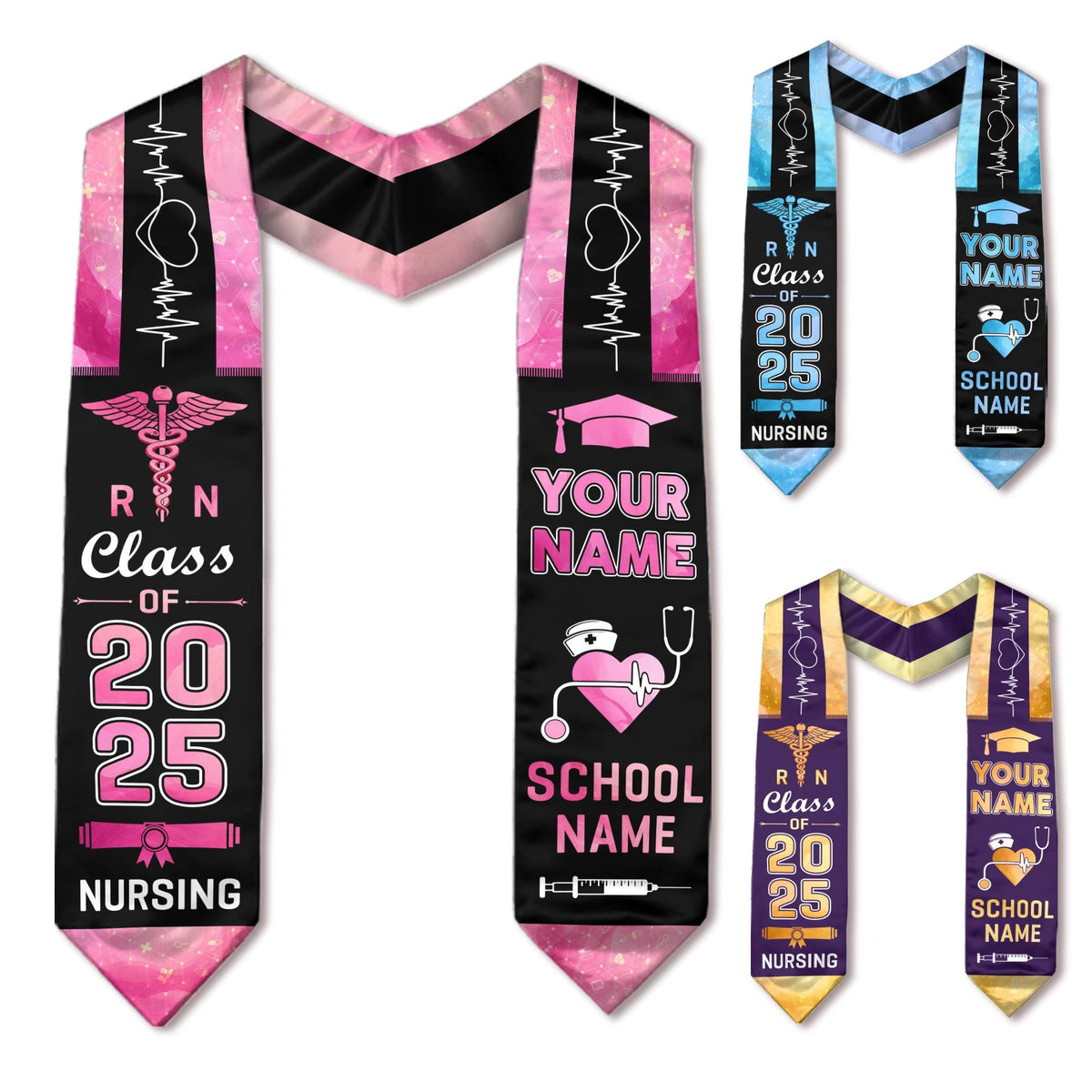 Customized Nursing Stole, RN Stole Nursing Stole Graduation 2024, Nursing Graduation Stole, Nursing Graduation, Nursing Stole Graduate 2025