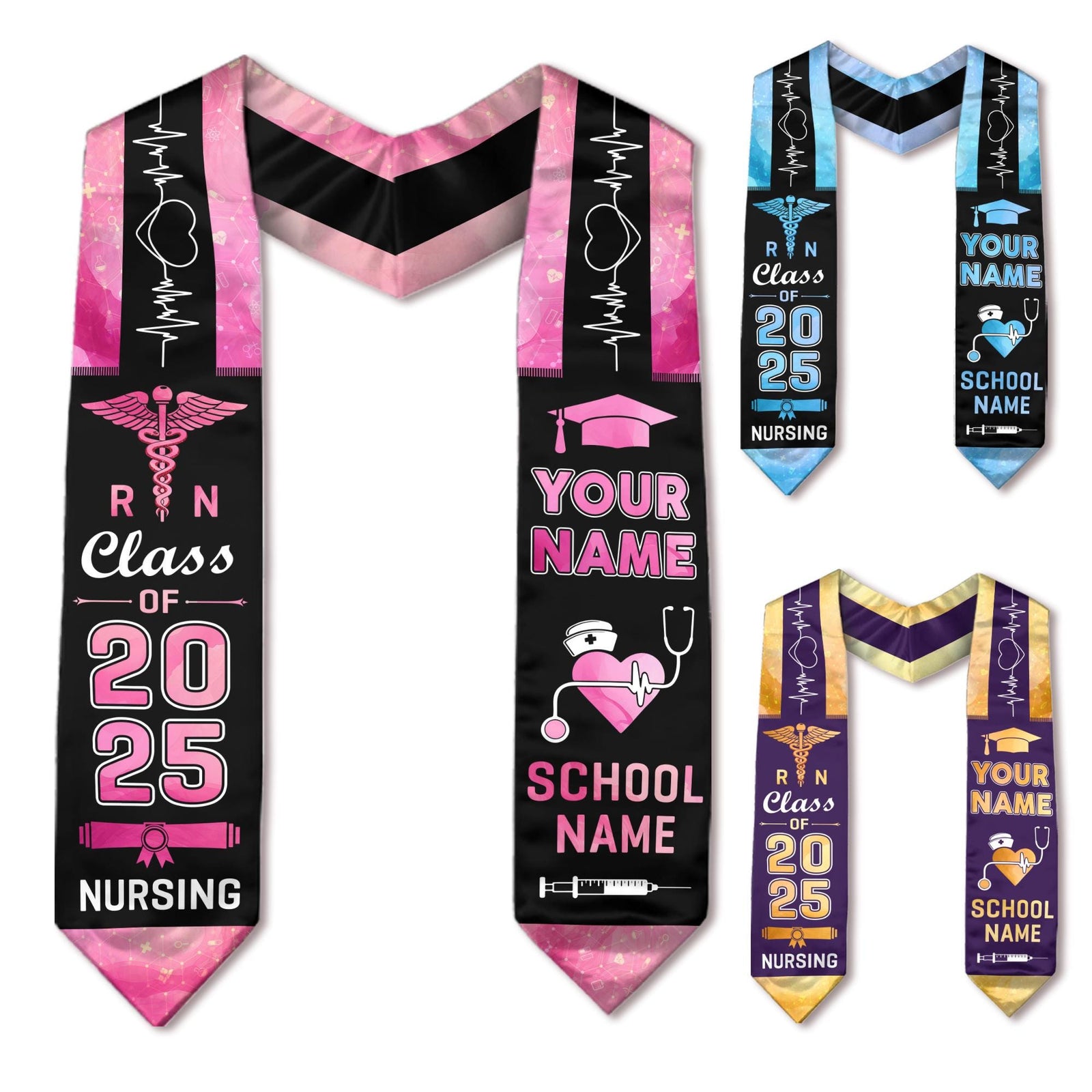 Customized Nursing Stole, RN Stole Nursing Stole Graduation 2024, Nursing Graduation Stole, Nursing Graduation, Nursing Stole Graduate 2025