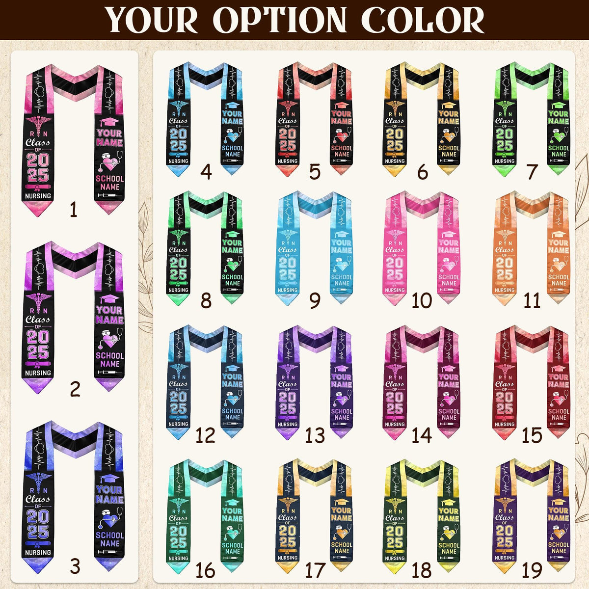 Customized Nursing Stole, RN Stole Nursing Stole Graduation 2024, Nursing Graduation Stole, Nursing Graduation, Nursing Stole Graduate 2025