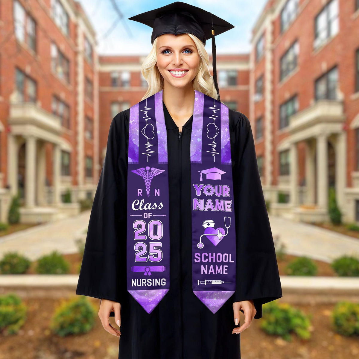 Customized Nursing Stole, RN Stole Nursing Stole Graduation 2024, Nursing Graduation Stole, Nursing Graduation, Nursing Stole Graduate 2025