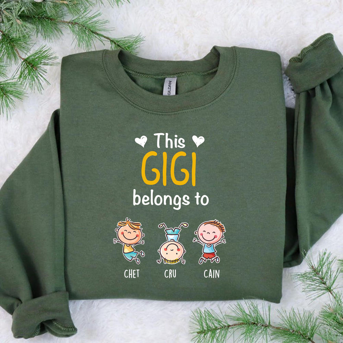 This Grandpa Belongs To Grandchild Name Shirt, Gift For Papa,Daddy Custom Names Sweatshirt, Best Grandpa Ever, Grandma Father Day Gift