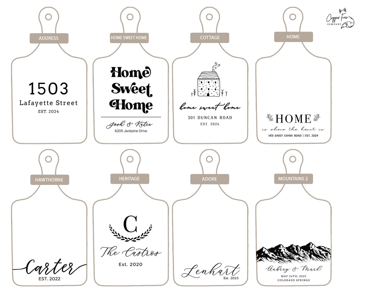 Personalized Charcuterie Board: Housewarming Gift for First Home, Real Estate Closing, Kitchen Essentials Cutting Board Styling Personalized