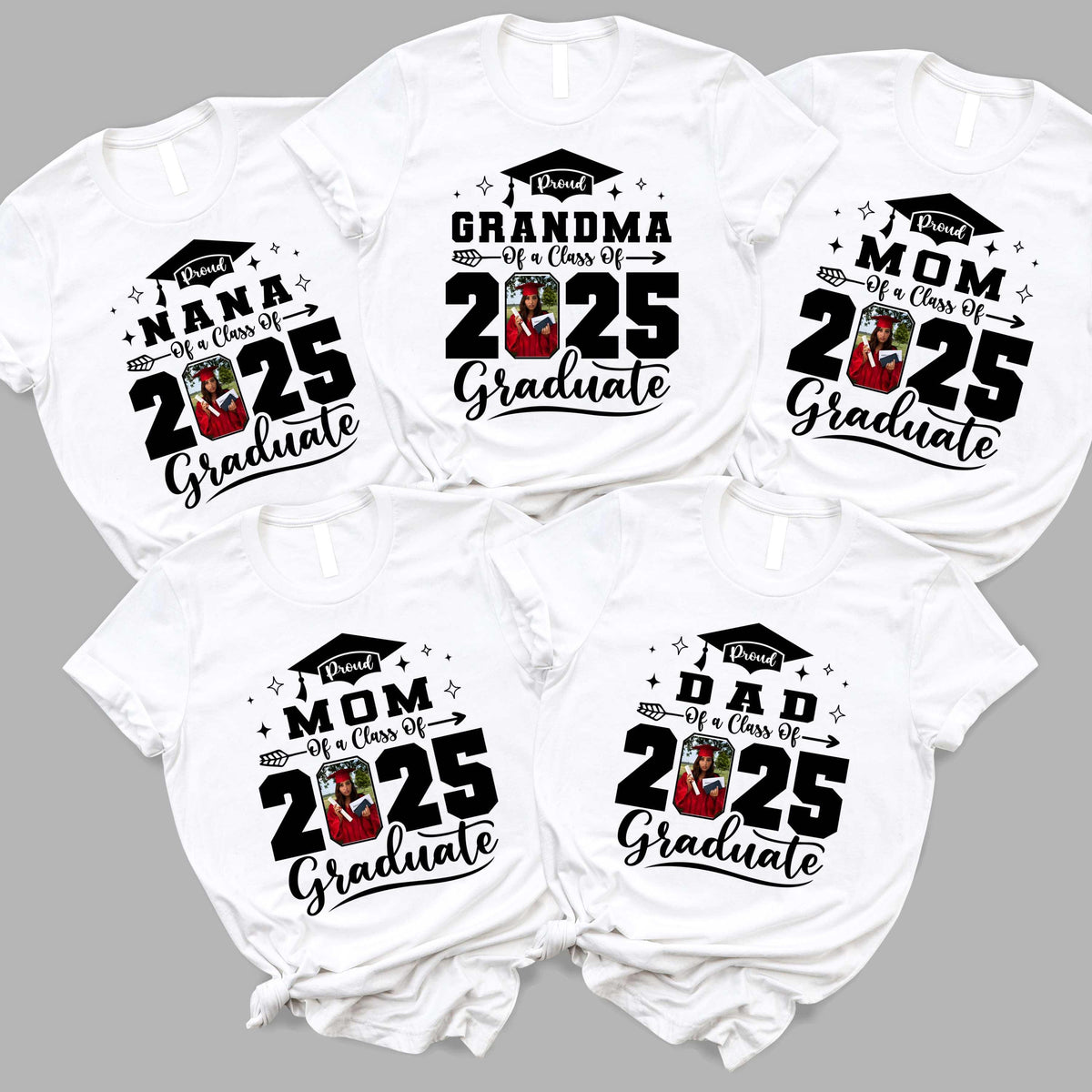 2025 Graduate Shirt With Your Custom Photo, Family Matching Graduation Tshirts, Graduation Party Gift, Senior 2025 Tee, College Graduation