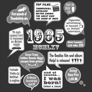 Events Of 1965 - 60th Birthday Gift | Present | Idea Apron for men him dad husband man friend brother