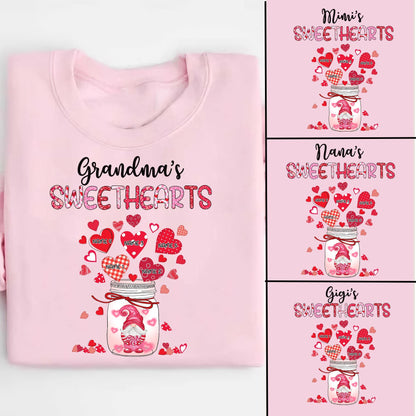 Personalized Grandma's Sweethearts Shirt, Grandma Valentine Shirt, Valentine Mimi Nana Mom Shirt, Valentines Day Gift For Grandma Nana Mimi