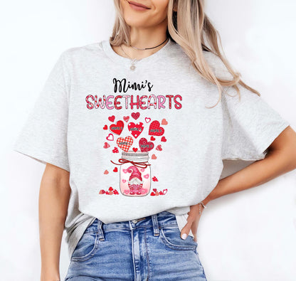 Personalized Grandma's Sweethearts Shirt, Grandma Valentine Shirt, Valentine Mimi Nana Mom Shirt, Valentines Day Gift For Grandma Nana Mimi