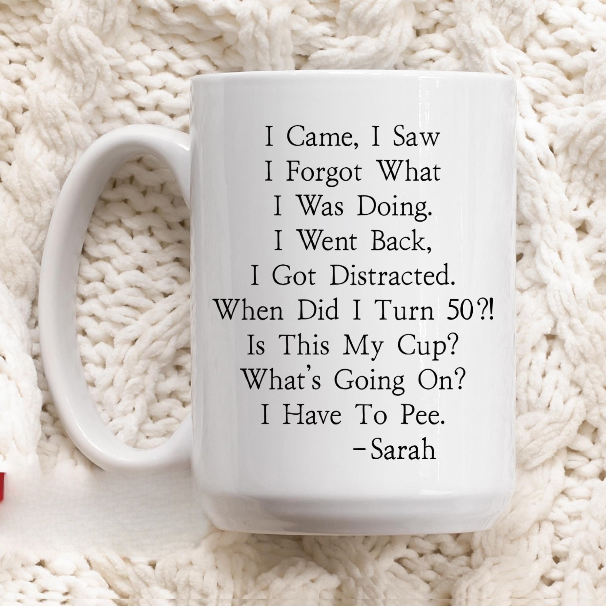 50th Birthday Gifts for Women 50th Birthday Mug Custom Birthday Gifts Funny 1974 Bday Gift Idea for Mom Turning 50 Year Old Grandmother Gag