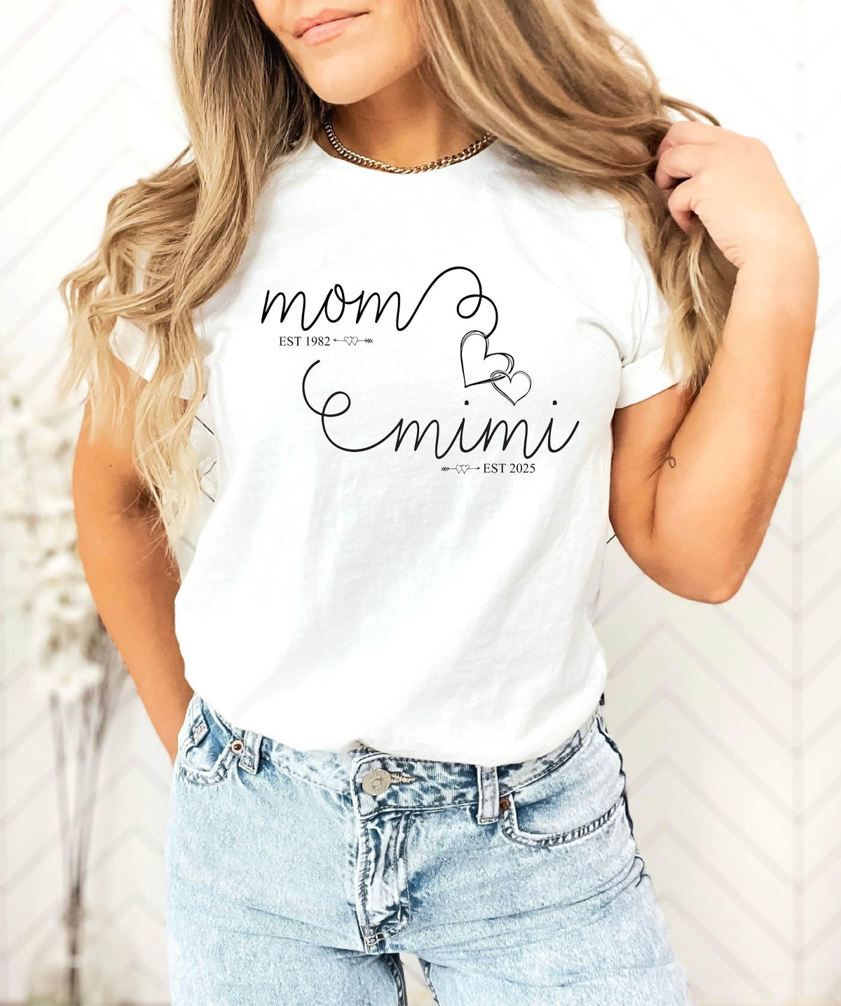 Mom Mimi Shirt, Custom Est. Mimi Shirt, Mimi Birthday Gift for New Mimi, Mothers Day Gift for Mimi Shirt, New Mama Gift