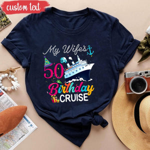 Personalized Name Birthday Cruise Shirt, Custom 50th 60th Birthday Gift, Birthday Cruise Crew, Birthday Gift, Bday Party Matching Shirts