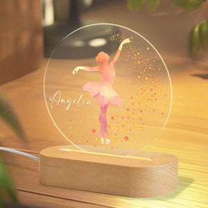 Personalized Ballerina Night Light, Ballet Dance Gift, Custom Ballerina Gift, Nursery Room Decor, Gift for Girls, Children's Lights