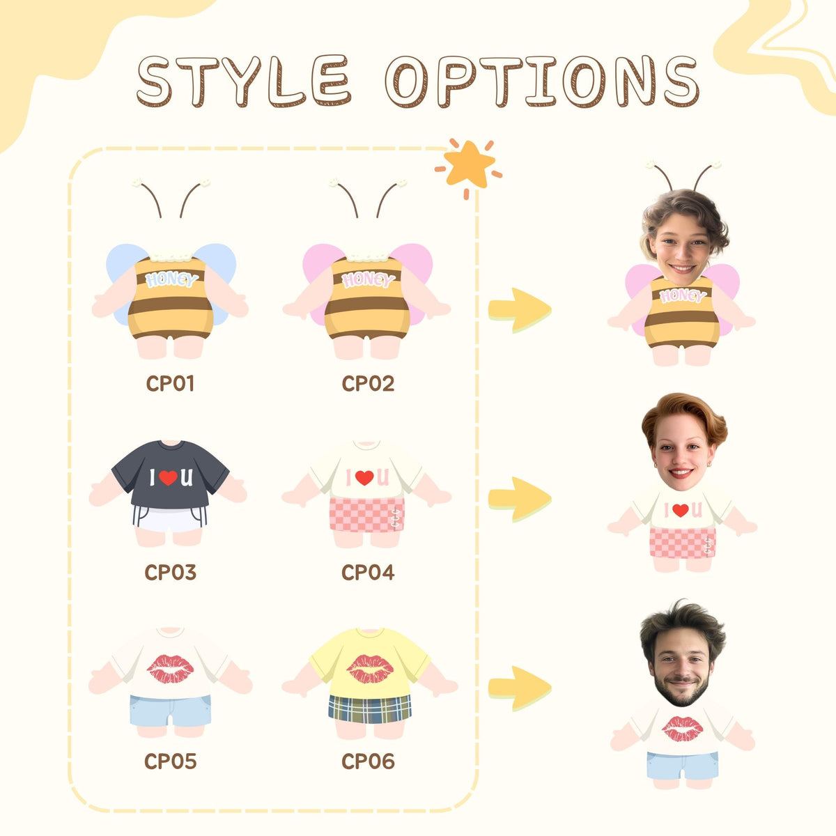 Personalized Photo Humanoid Cushion,Face Pillow,Custom Shaped Pillow,Couple Toys Dolls,Birthday Gift For Him & Her,Boyfriend Gift