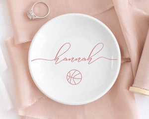 Basketball Jewelry Dish, Senior Night Basketball Gifts for Girls, Basketball Coach Gift, Basketball Player Gift, Birthday Gifts for Daughter