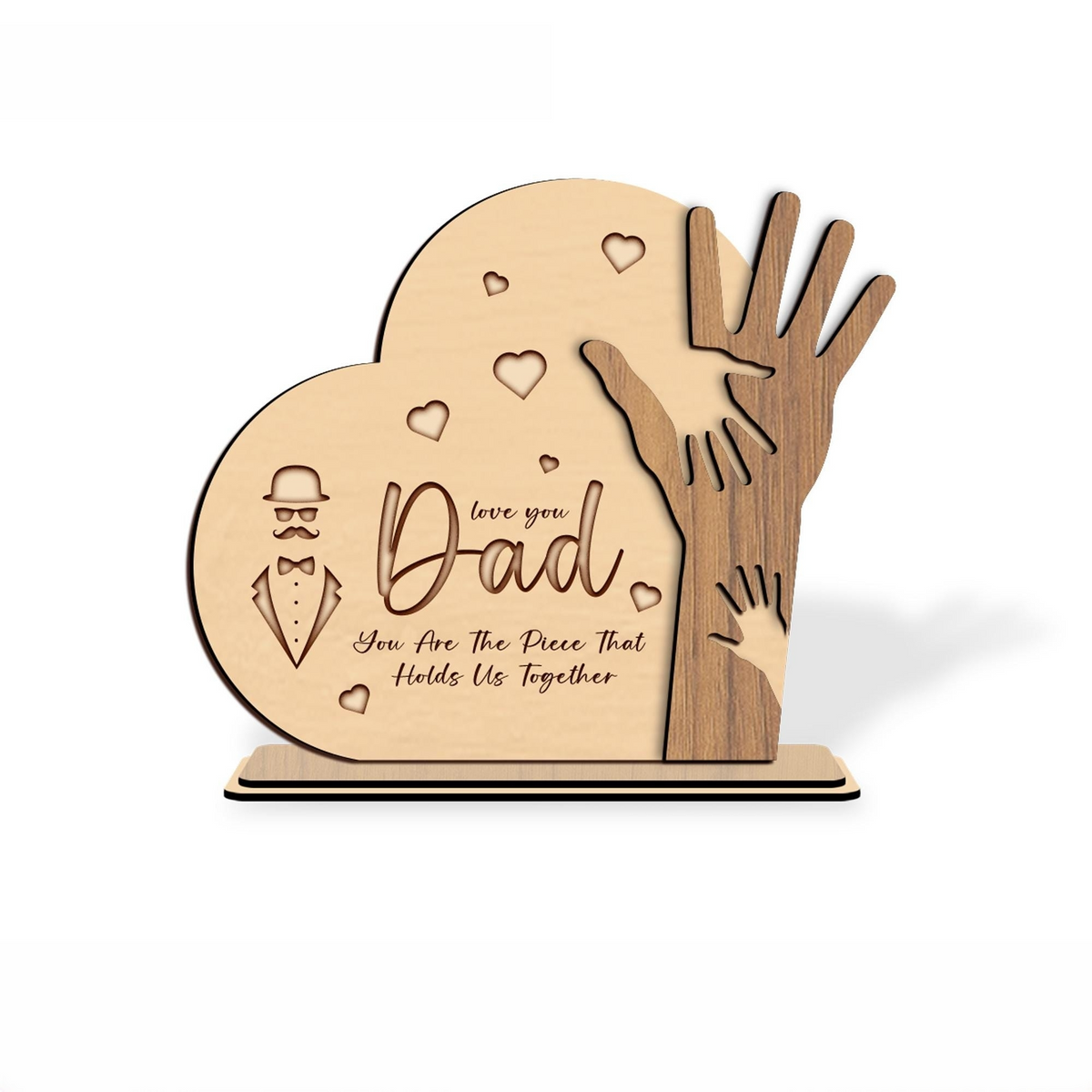 Personalized Fathers Hand Sign Frame, Family hands sign, Gift for Dad, Fathers Day Gifts