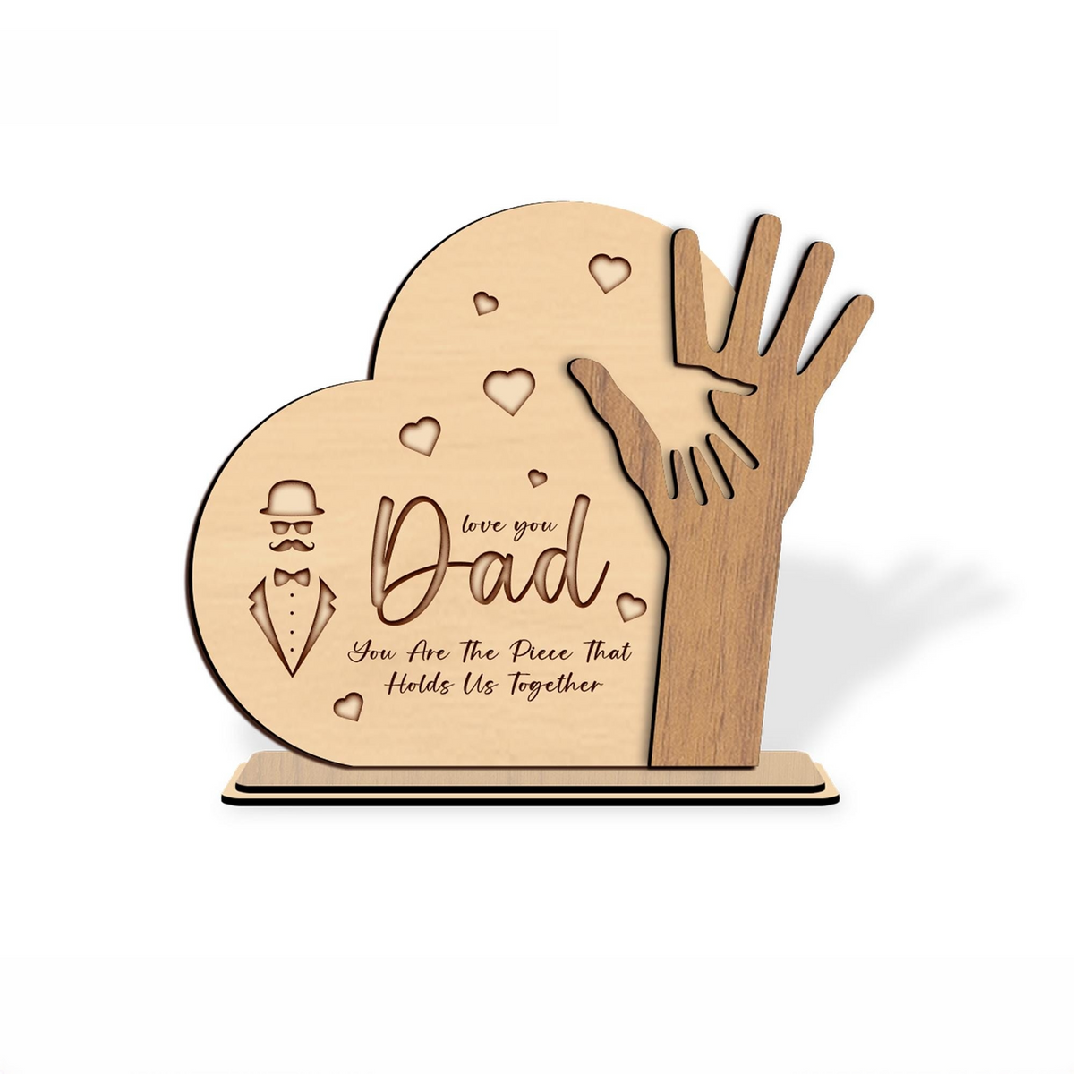 Personalized Fathers Hand Sign Frame, Family hands sign, Gift for Dad, Fathers Day Gifts