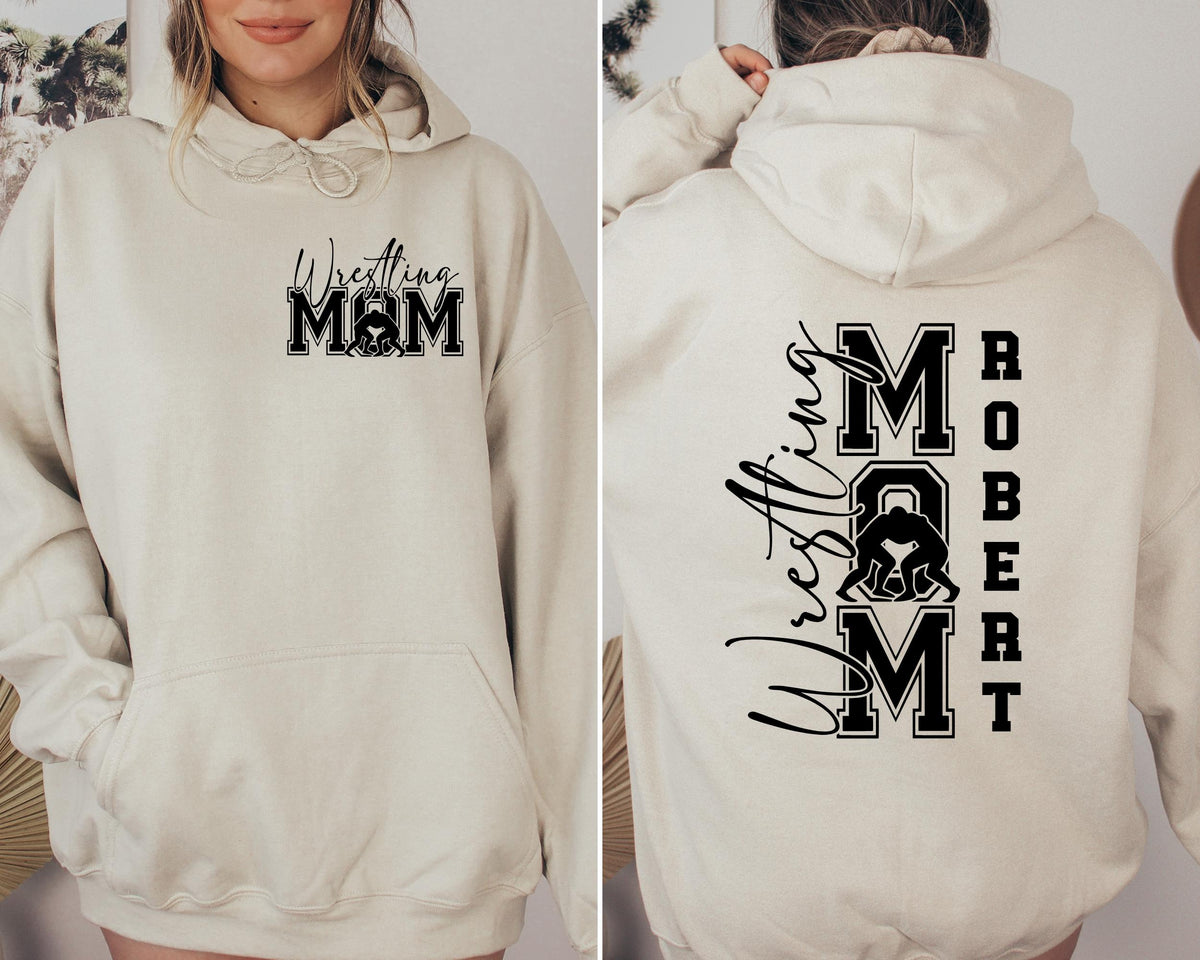 Wrestling Mom Sweatshirt, Wrestling Moms Sweater, Wrestling Mama Hoodie, Mom's Sweatshirt, My heart is On That Mat Hoodie, Gift For Her