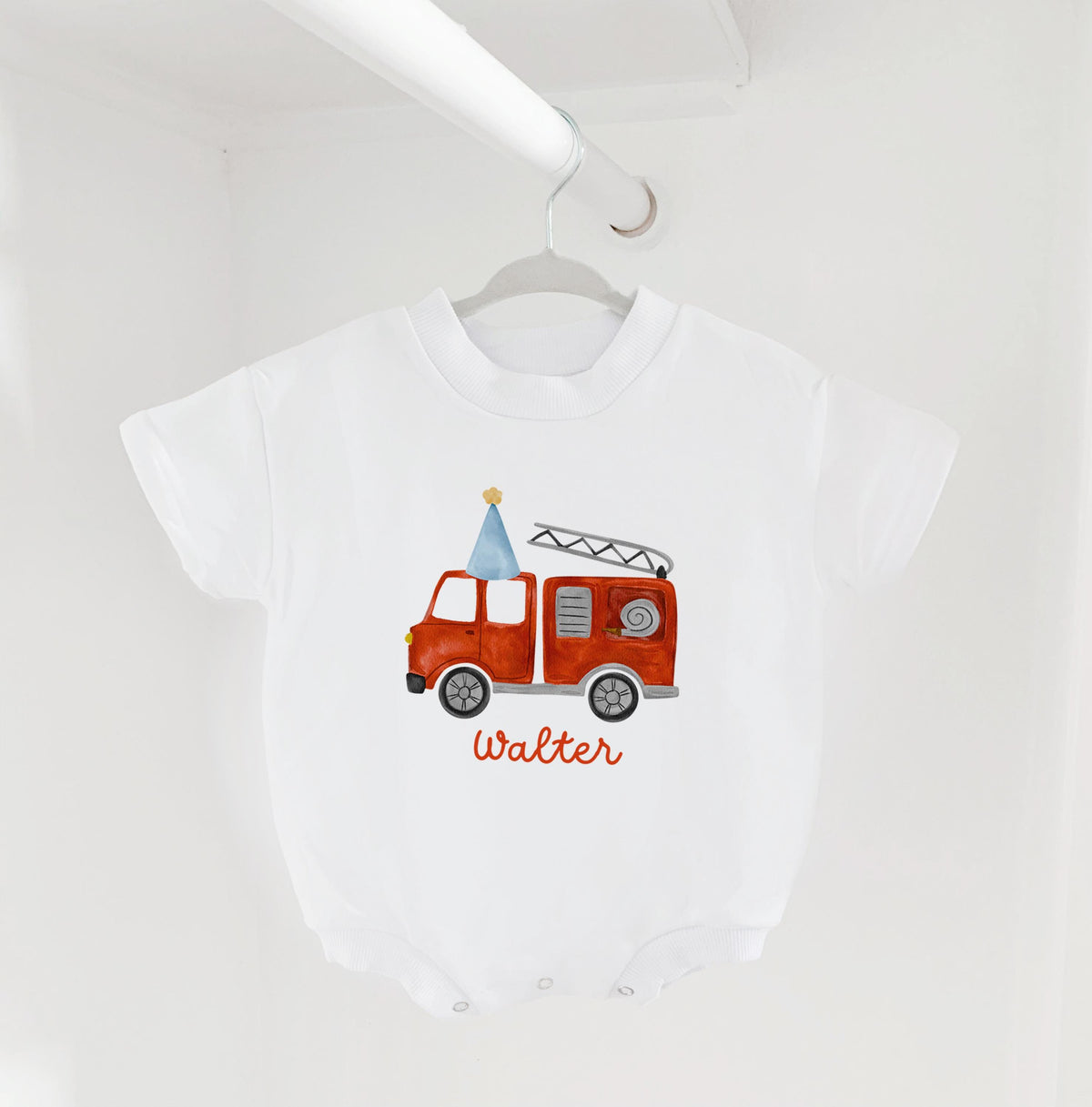 Boy Birthday Shirt, Fire Engine Birthday Shirt, Vehicle, Party Truck, Fire Truck Birthday Shirt, Boy Truck Birthday Shirt, Truck, Romper