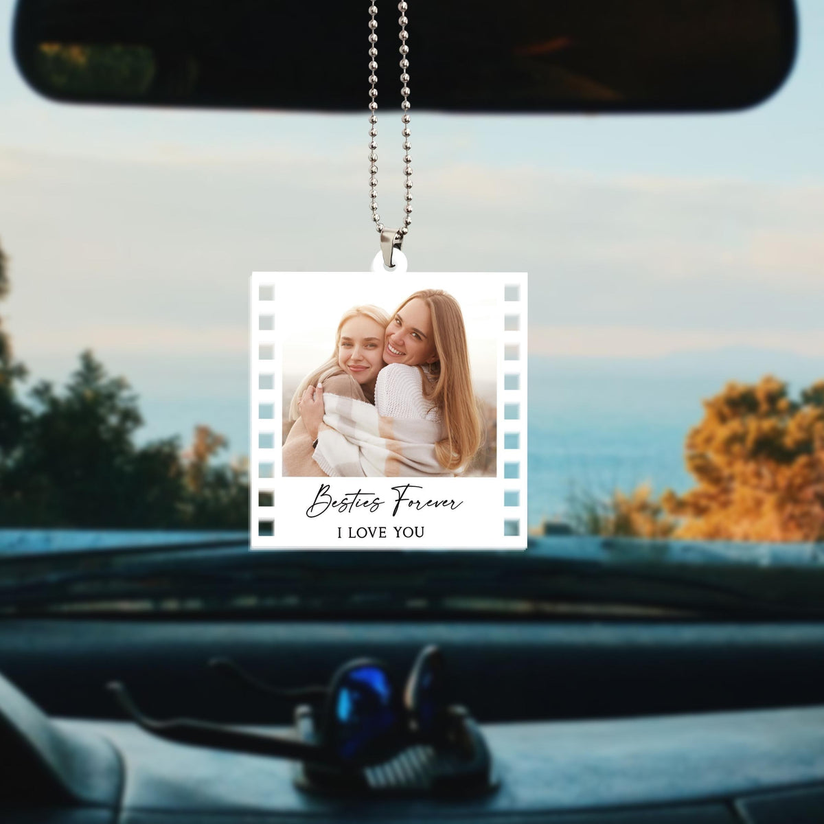 Personalized Photo Car Ornament, Boyfriend Christmas Gifts, Drive Safe Gift, First Car Gift, Valentines Day Gift for Boyfriend, Gift for Him