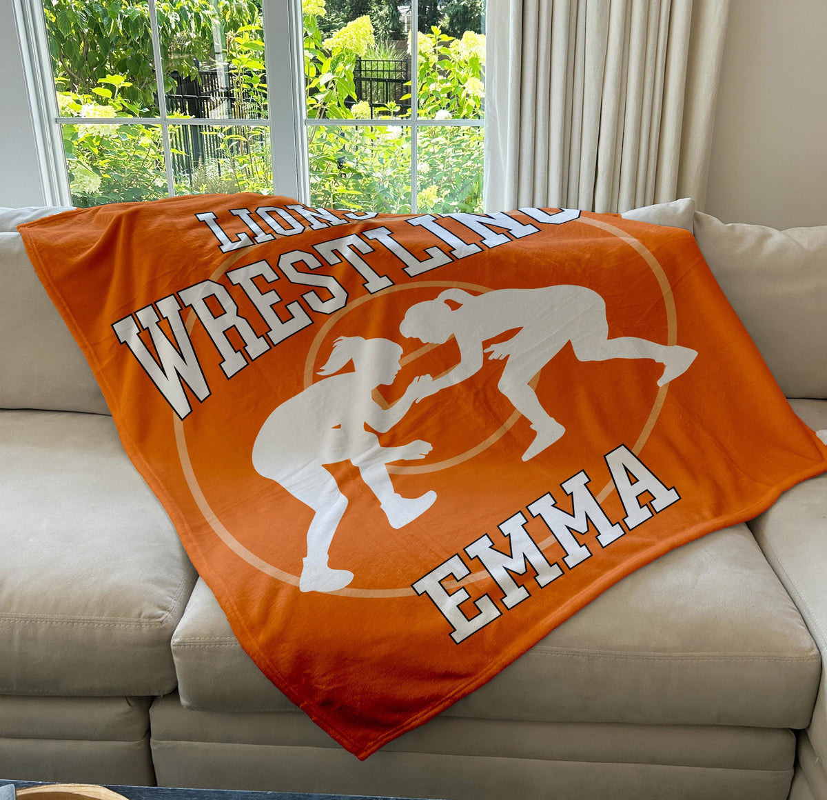Custom Female Wrestling Blanket, Custom Name Blanket, Wrestling Blanket, Sports Blanket, Team Gift, Wrestling Gift