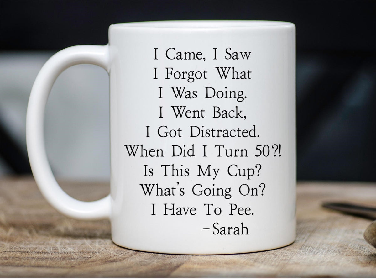50th Birthday Gifts for Women 50th Birthday Mug Custom Birthday Gifts Funny 1974 Bday Gift Idea for Mom Turning 50 Year Old Grandmother Gag