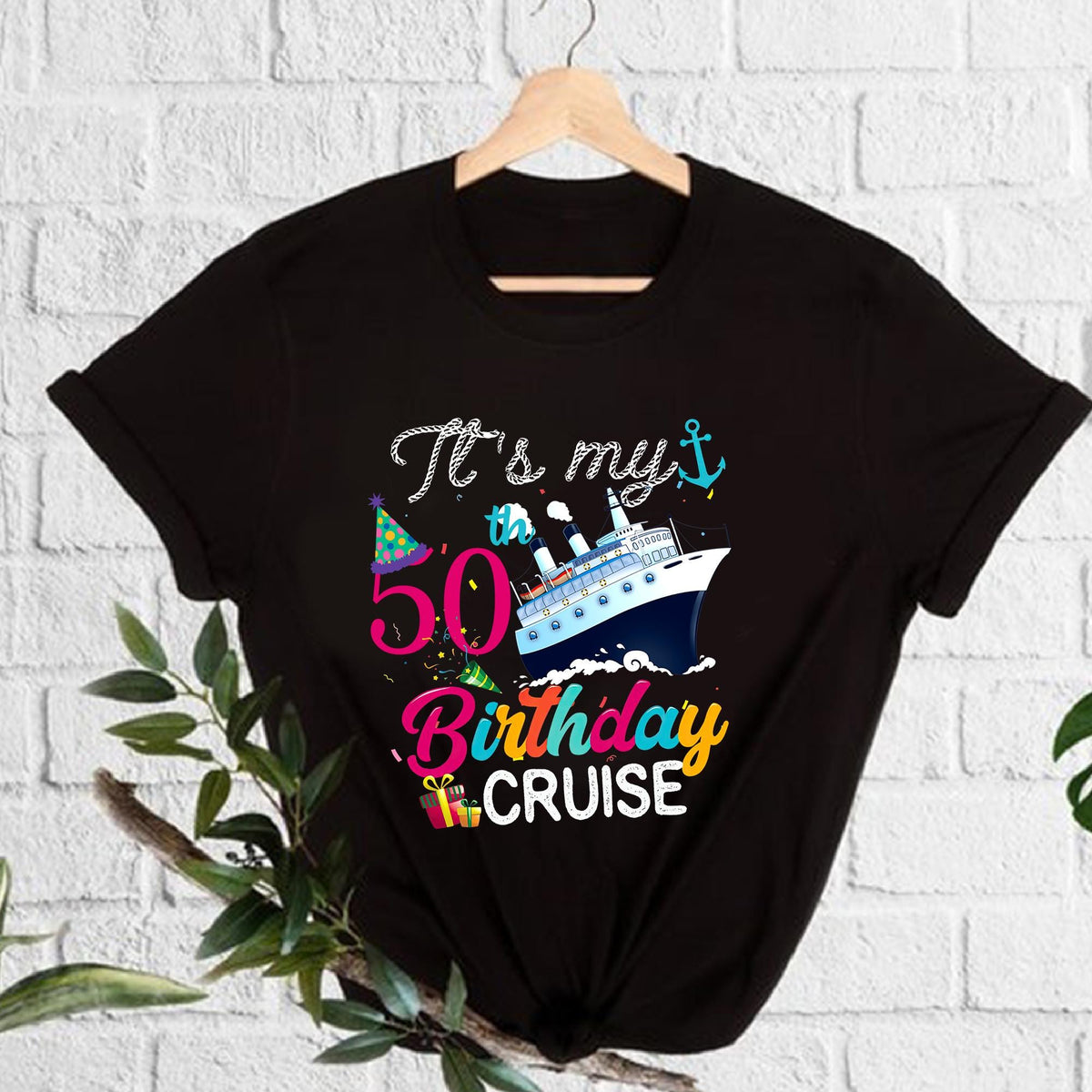 Personalized Name Birthday Cruise Shirt, Custom 50th 60th Birthday Gift, Birthday Cruise Crew, Birthday Gift, Bday Party Matching Shirts