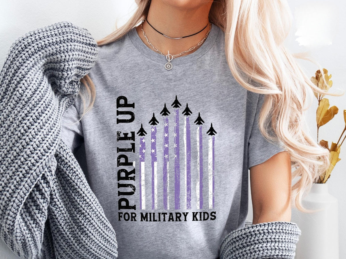 Military Children Awareness Shirt, Purple Up For Military Kids Toddler Shirt, Month Of The Military Child Shirt, Military Kids Gift
