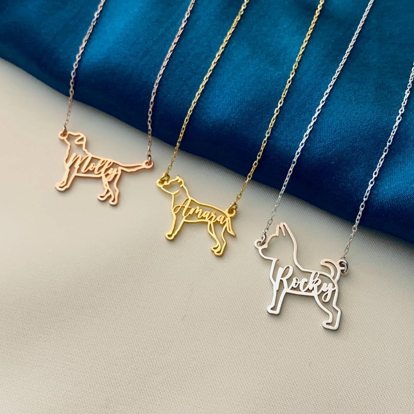 Dog necklace, Dog necklace for woman, Pet necklace, Dog memorial gift, Custom dog necklace, Dog name necklace, Dog memorial name necklace