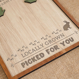 Personalized Carrot Farm Sign Footprint Keepsake, Carrot Patch Easter, 2025 Kids Baby Toddler Footprint Feet Art Craft Activity Keepsake