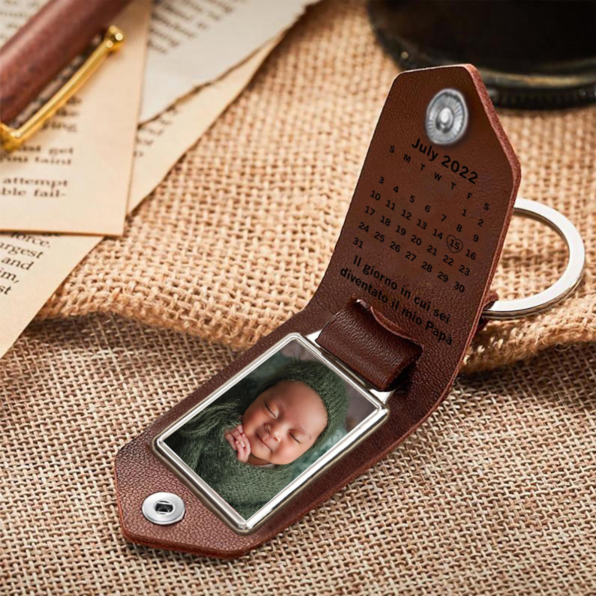 The Day You Became My Daddy Keychain First Dad New Dad Keychain Personalised Gift Baby Shower Gift Father's Day Gifts New Born Keepsake