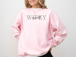 Custom Wifey Sweatshirt with Date on Sleeve, Personalized Wife Sweatshirt, Mrs Sweatshirt, Best Gifts For Women, Bride Sweatshirt