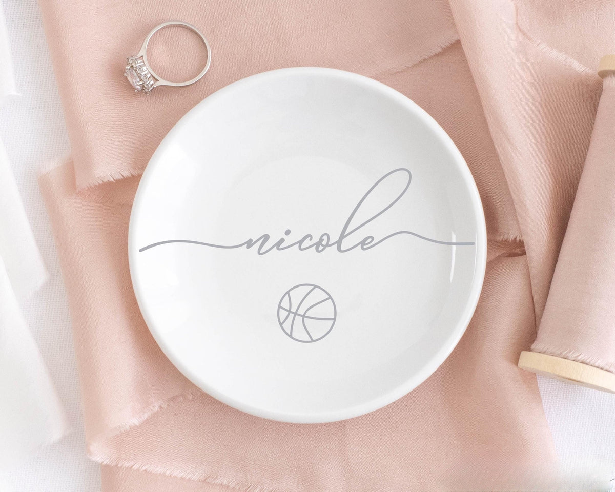 Basketball Jewelry Dish, Senior Night Basketball Gifts for Girls, Basketball Coach Gift, Basketball Player Gift, Birthday Gifts for Daughter