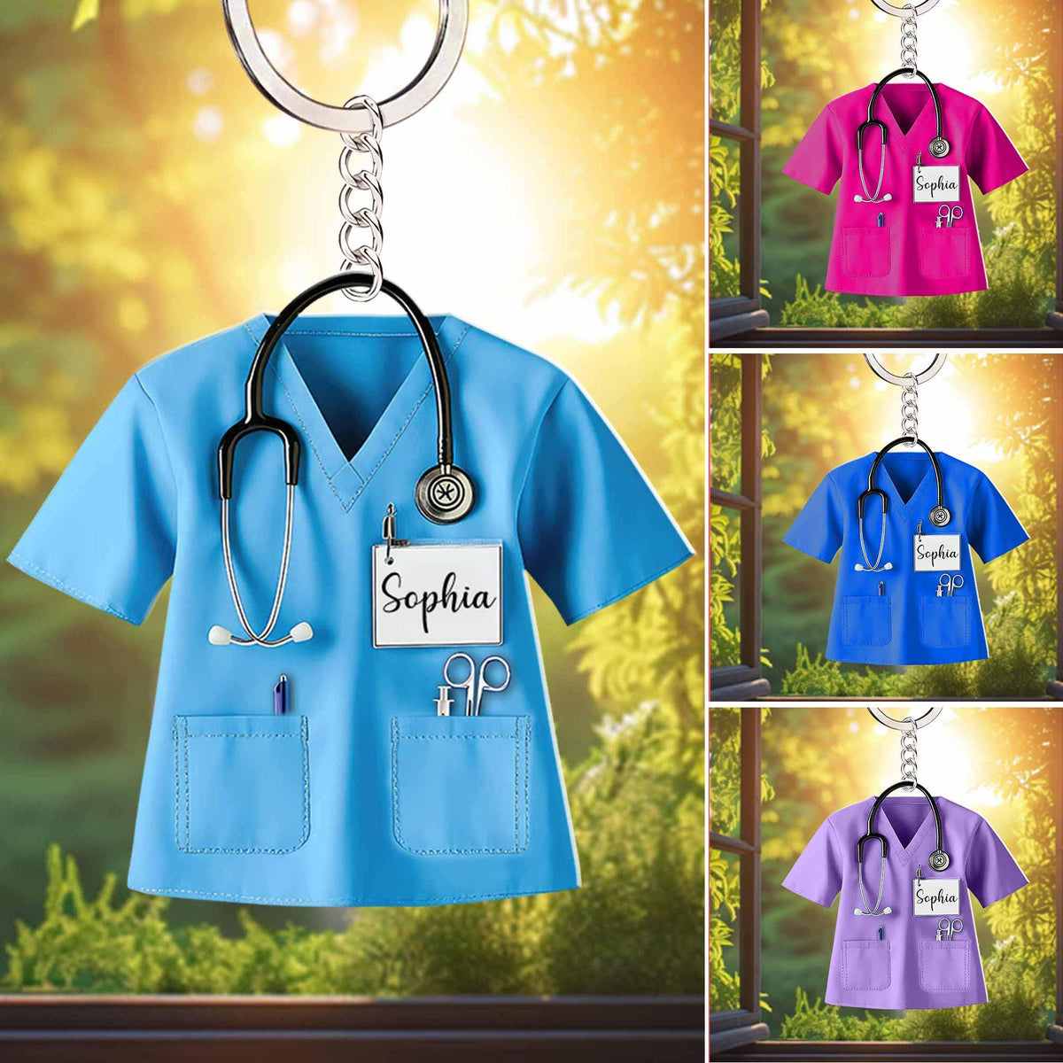 Personalized Nurse Keychain, Nurse keyring Custom, keychain Healthcare Workers, Keychain Nurse Gift Future nurse, Nursing Gift Keyring