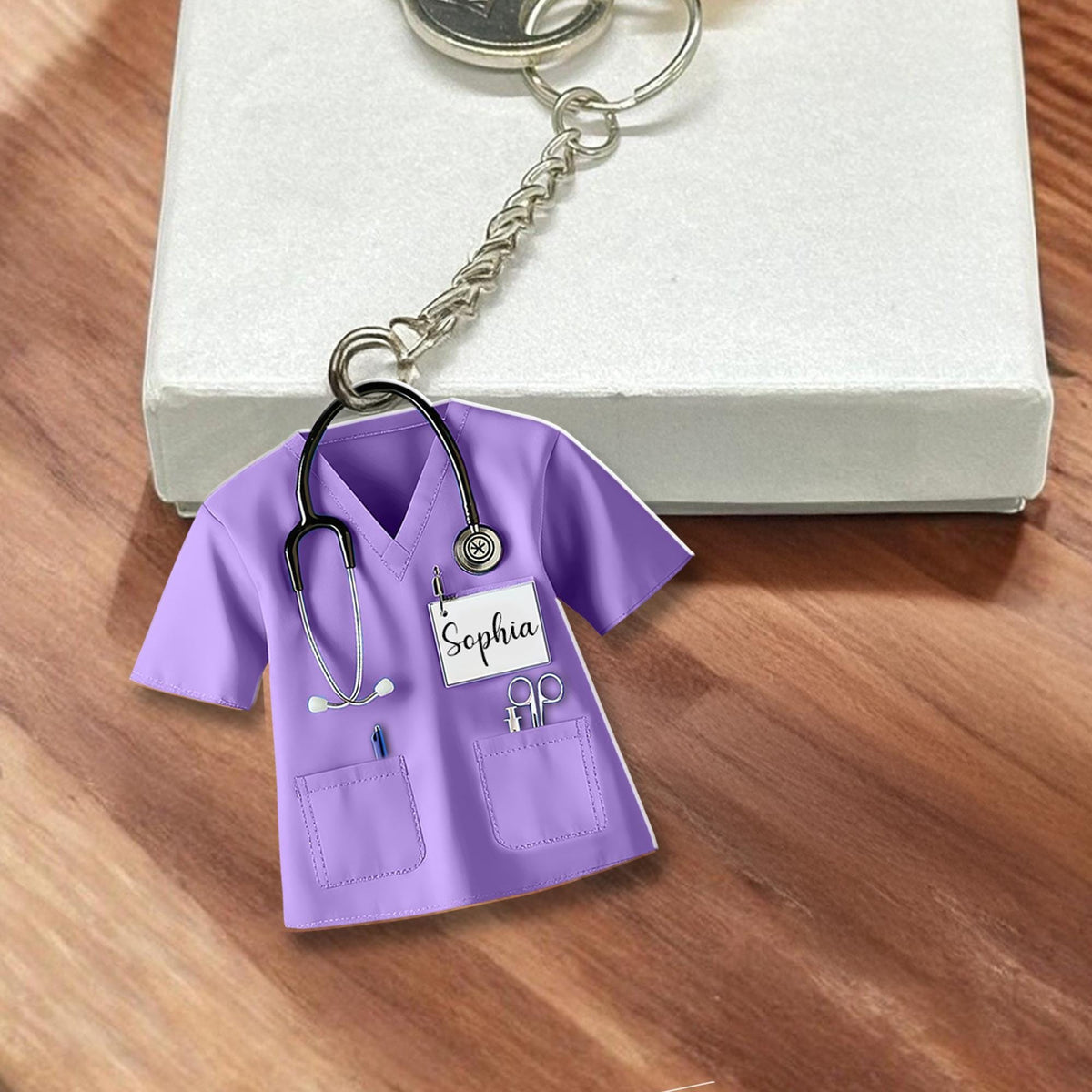 Personalized Nurse Keychain, Nurse keyring Custom, keychain Healthcare Workers, Keychain Nurse Gift Future nurse, Nursing Gift Keyring