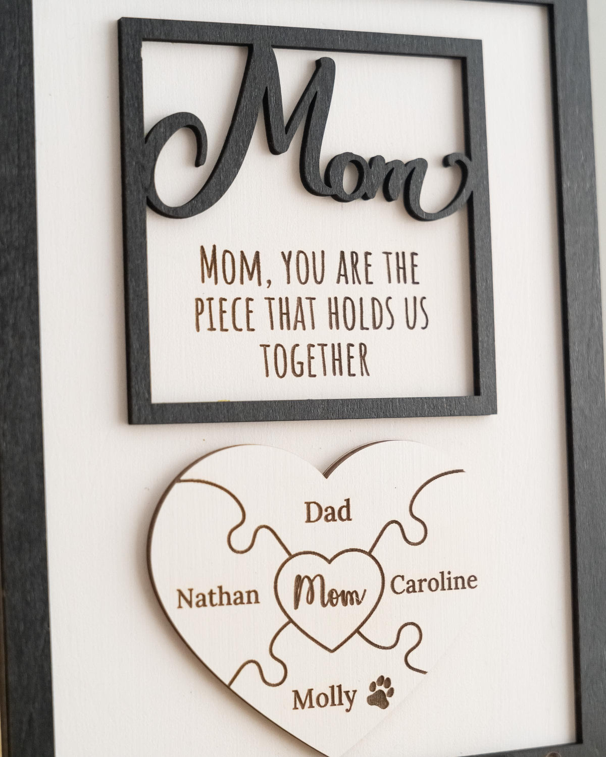 Custom Mother's Day Puzzle Sign | Mom You are the Piece that holds us together | Mother's day gift | Personalized for Mom