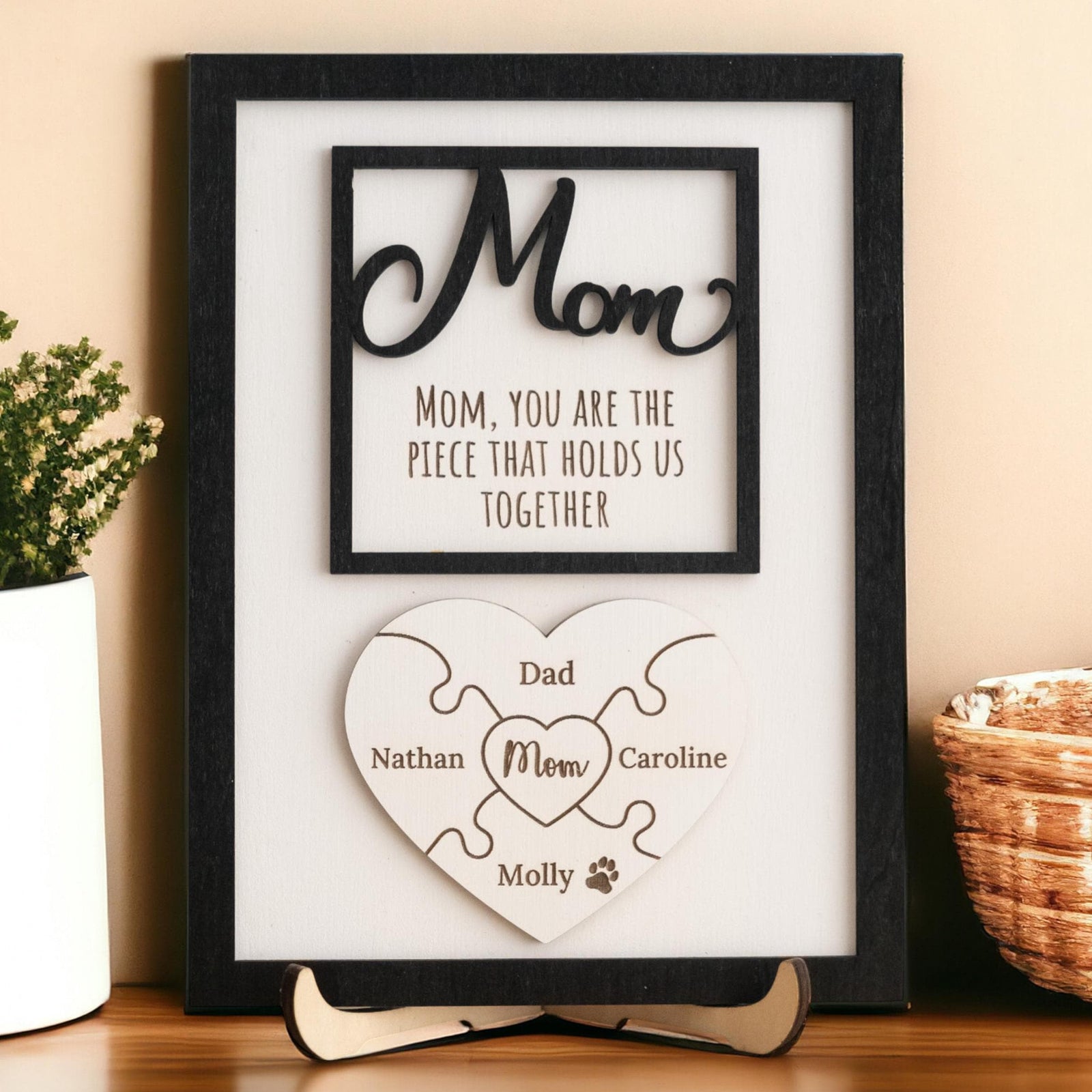 Custom Mother's Day Puzzle Sign | Mom You are the Piece that holds us together | Mother's day gift | Personalized for Mom
