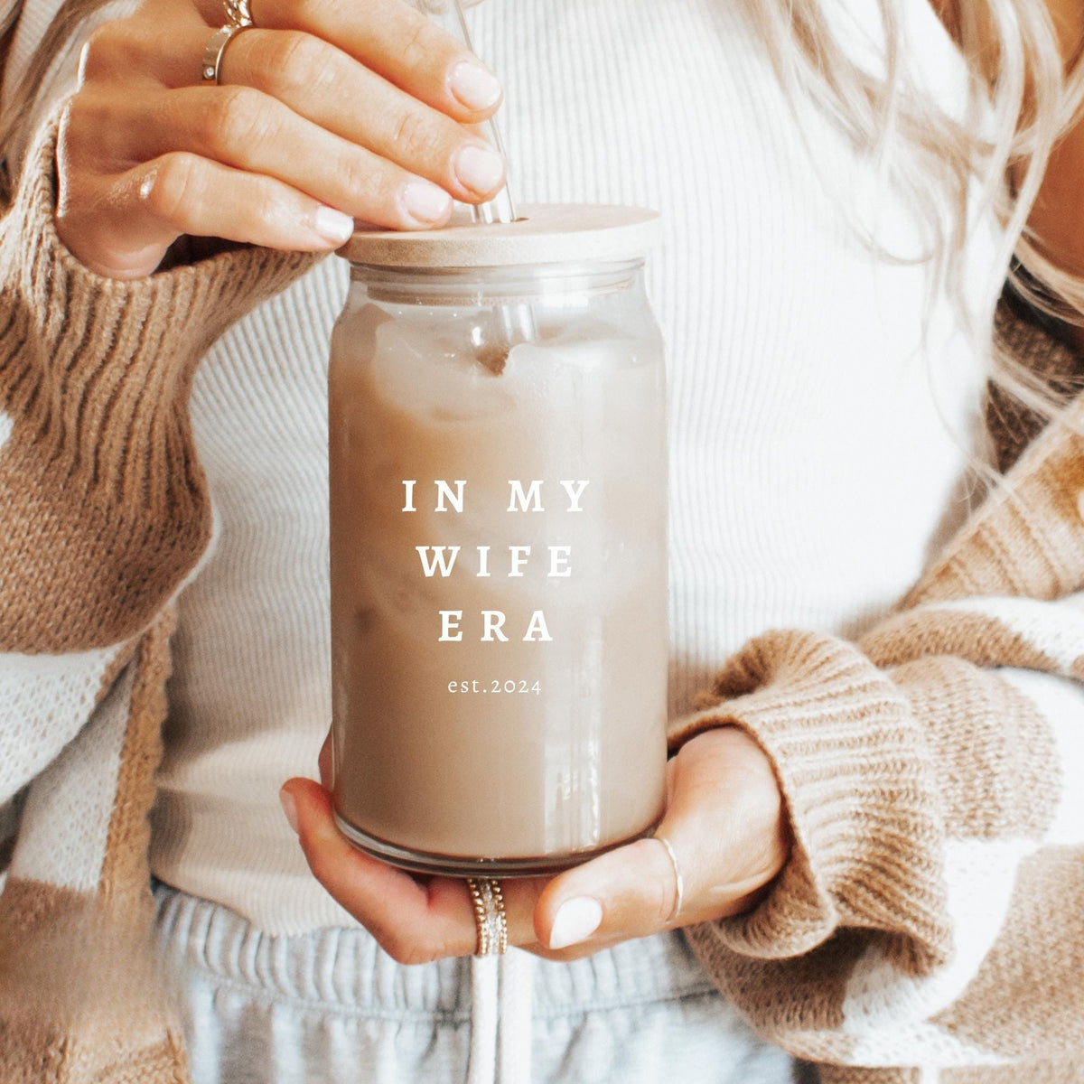 Minimalistic In My Wifey / Wife Era with Custom Initials, Custom Bride Coffee Mug, Bridal Shower Gift Idea, Bride to Be Present, Wife to Be