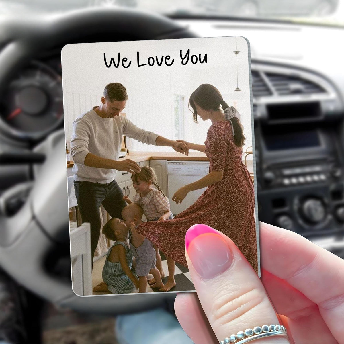 Custom Photo Car Visor Clip, Personalized Father's Day Gift, Drive Safe Daddy Gift, New Dad Gift, 1st Time Dad Gift from Wife, Husband Gifts