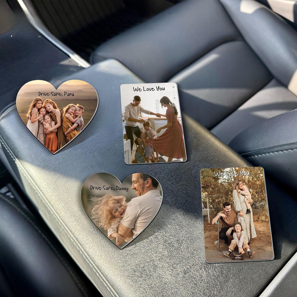 Custom Photo Car Visor Clip, Personalized Father's Day Gift, Drive Safe Daddy Gift, New Dad Gift, 1st Time Dad Gift from Wife, Husband Gifts