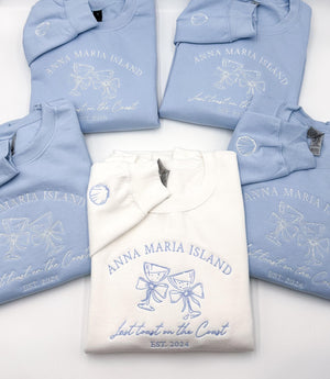 Custom Bachelorette Embroidered Sweatshirt/Hoodie | Wedding Favors | Bride/Bridal Party Gifts | Personalized Charleston & Social Club Gear
