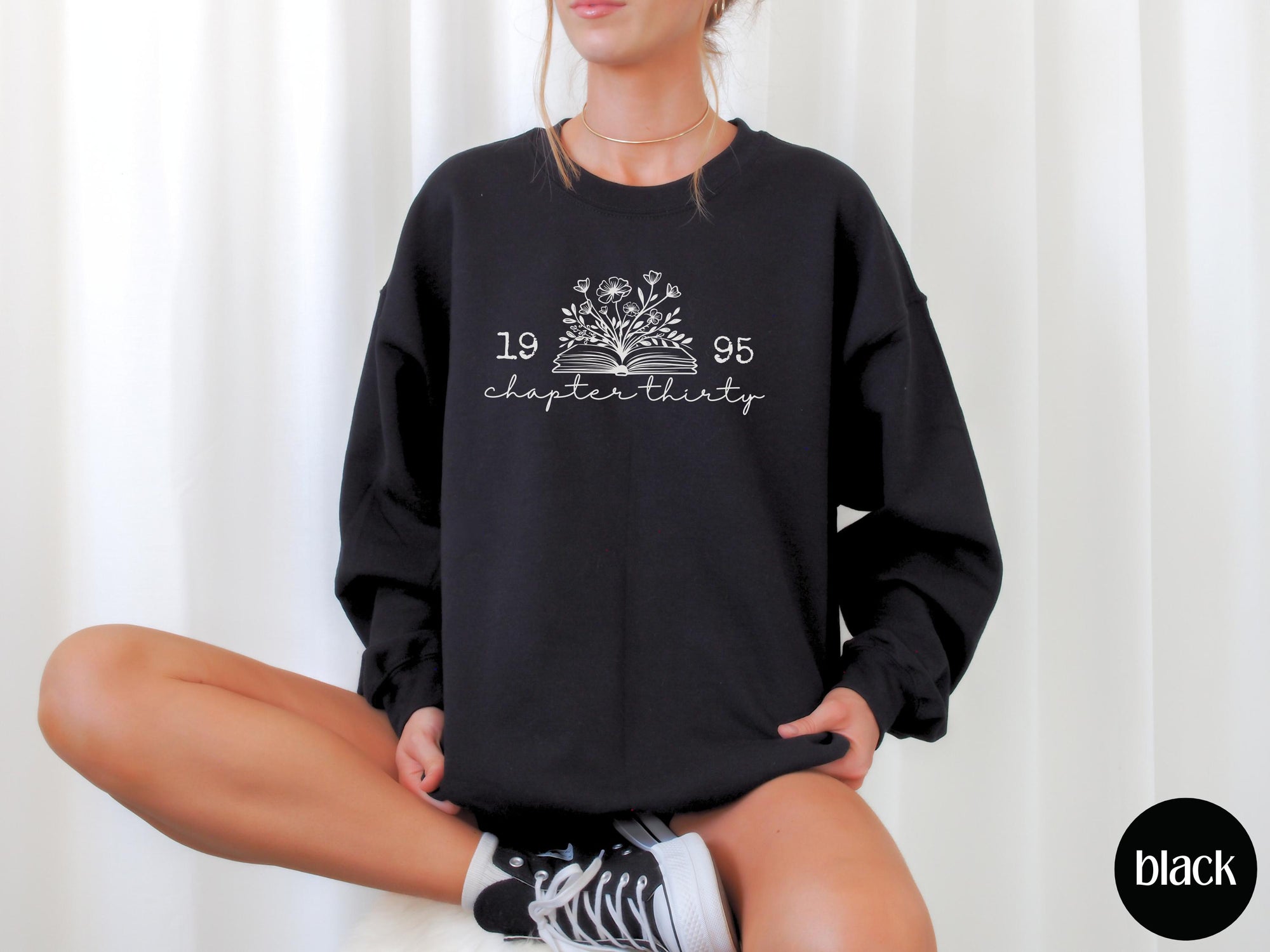 Chapter 30 1995 Sweatshirts For Women, Vintage 30th Birthday Year Number Sweater, Trendy 30th Milestone Best Friend 30 Bday Shirt For Her