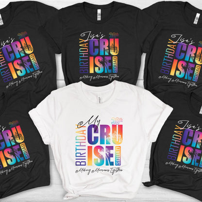 Custom Birthday Cruise Shirt, Cruise Squad Shirts, Custom Name Cruise Birthday Crew T-shirt, Birthday Cruise 2025, Bday Cruise Party Shirt